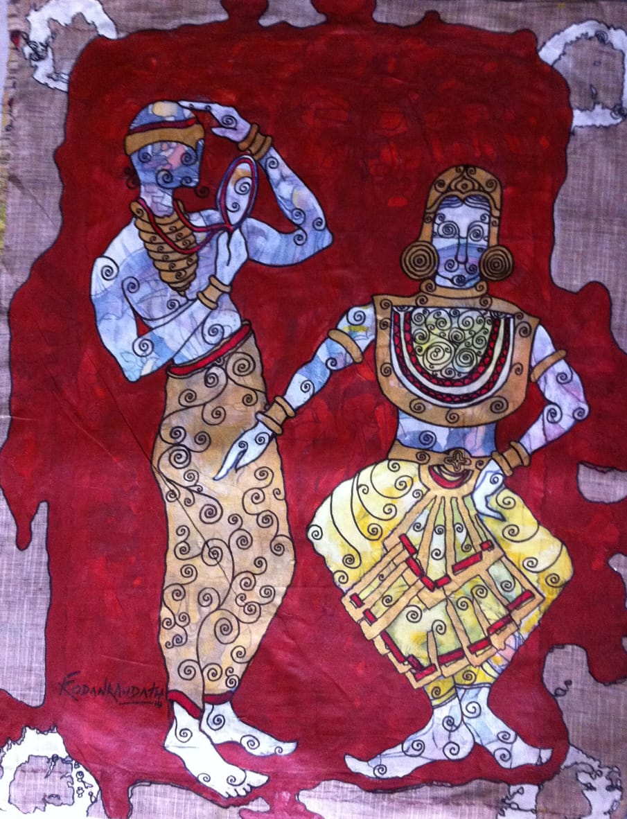 1 of 21 Khadi Canvas Paintings for Padmabhushan Kavalam Panicker's  Drama