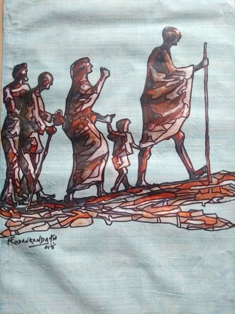 When a 27 year Old Dalit Documented Gandhis Dandi March Through Line  Drawings and Art  SabrangIndia