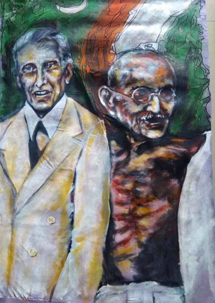 Mahatma Gandhi with Muhammad Ali Jinnah