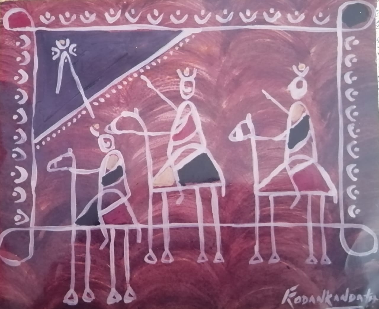 Three Kings from East in Warli Style